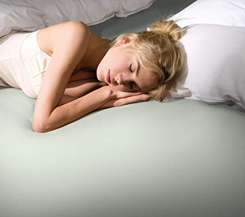 Formesse – Bella Donna Jersey. Edles Jersey-Spannbettlaken 140x190-160x220 cm - bis 30cm Höhe - 97% Baumwollzwirn, 3% Elastan, Aloe Vera und Arganöl/Spannbetttuch aus Deutschland - Pastellgrün