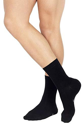 POMPEA 6 paia minicalza filo di scozia fantasmini unisex (39/42, nero)