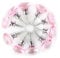 Sourcingmap Diamond Shape Crystal Glass 30mm Kitchen Cabinet Door Drawer Knob Cupboard Dresser Wardrobe Pull Handle with Screws, 10pcs Pink