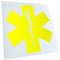 Kiwistar - Autoaufkleber - Krankenhaus - Notfallaufnahme - Neongelb - 10x10cm - Heckscheibe Auto Aufkleber wetterfest für Kfz LKW Mofa Truck - Sticker außen selbstklebend Tuning Zubehör für Fenster