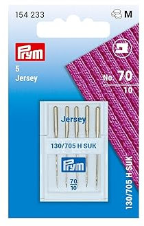 Prym 154233 Nähmaschinennadel Jersey 130/705 H-SUK 70, Silberfarbig