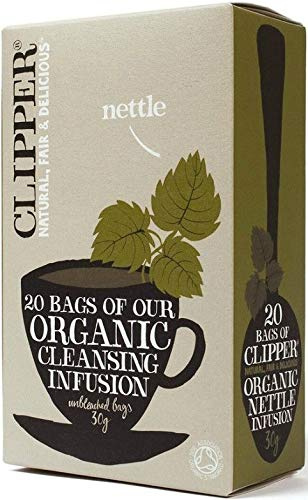 Clipper Organic Nettle Herbal Infusion 20 Teabags (Pack of 6, Total 120 Teabags)