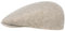 Stetson Woodfield Linen Flatcap - Leinenmütze Herren - Schirmmütze aus Leinen mit UV-Schutz (+40) - Sommercap Herringbone - Flat Cap Frühjahr/Sommer - Herrenmütze Hellbeige 58 cm