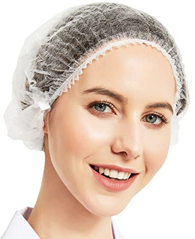 ProtectX Einweg-Haarnetz, 53,3 cm, Weiß, 100 Stück