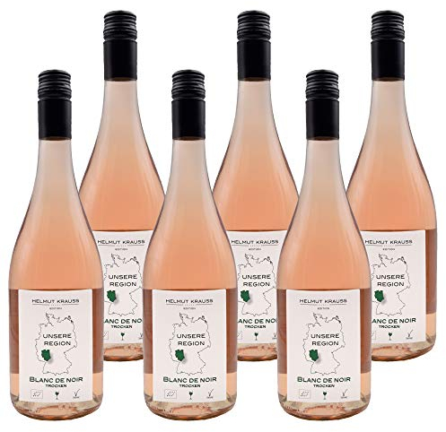 Weingut Krauss Zellertal – Blanc de Noir, 6x 0,75l I Bio Spätburgunder trocken 12,0% (2023er) I Spät-Burgunder I Rosé, vegan I Bioland-Siegel I DE-ÖKO-022