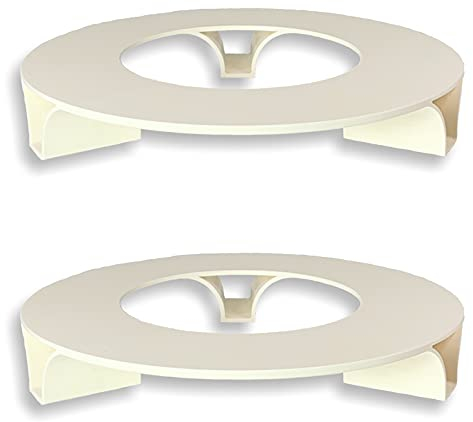 terraced® Lot de 2 soucoupes pour pot de fleurs - Couleur : blanc crème - Rond - Diamètre : 27 cm - Soucoupe de pot de fleurs - Matériau recyclé - Fabriqué en Allemagne