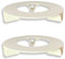 terraced® Lot de 2 soucoupes pour pot de fleurs - Couleur : blanc crème - Rond - Diamètre : 27 cm - Soucoupe de pot de fleurs - Matériau recyclé - Fabriqué en Allemagne