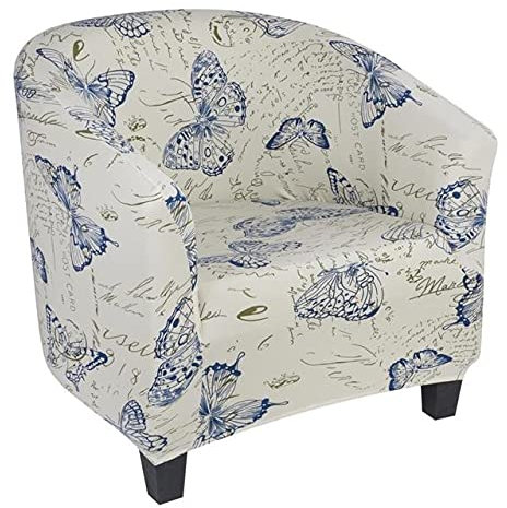 Cocktailsessel Hussen Sesselschoner Sesselüberwurf Sesselhusse Sesselbezug Jacquard Elastisch Stretch Tullsta Bezug für Cafe Stuhl Sessel (Color : #6, Size : 1PC)