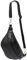 SH Leder ® echt Leder Hüfttasche Damen Herren Unisex Gürteltasche für Festival Reise Bauchtasche mittelgroße Crossbody Bag Frauen Ledertasche 32x17cm Marie G528 (Schwarz Metallic)