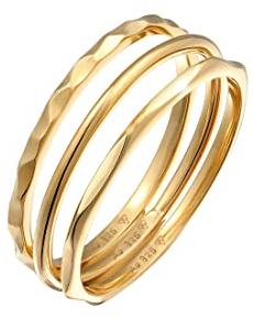 Elli Ring Damen Basic Stacking 3er Set in 925 Sterling Silber
