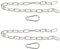 BESPORTBLE Fitness Chain: 2 Pcs Weight Lifting Chains Cable Machine Extension Chain, Stainless Steel LAT Pull Cable Extension Weight Machine Chain for Pulley System, Home Gym