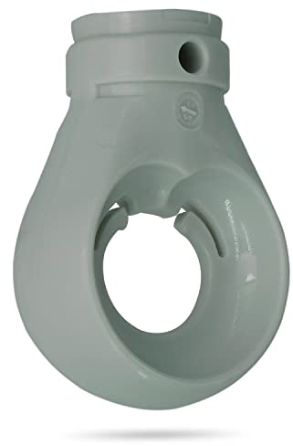 markiso® Markisenkurbel Kugelöse Grau RAL7035 – Ersatz-Öse für Markisengetriebe [Made in Germany] – 12 mm Bohrung – Robuste Kunststofföse für Kugelhaken & Kugelkopf