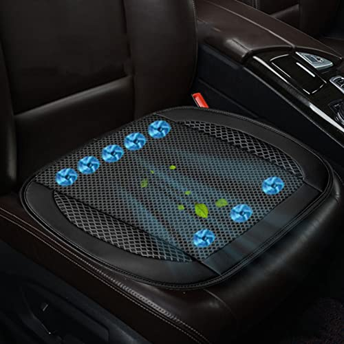 KUMADAI Sitzkissen Universal mit Kühlfunktion Atmungsaktiver Auto Sitzauflagen Bürostuhl Sitzkissen mit 8 Ventilatoren Sommer USB Lüfter Sitzpolster Kühlende Sitzauflagen,Schwarz