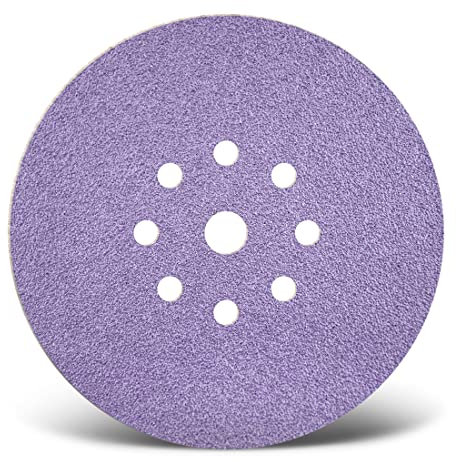 MENZER Purple HD Klett-Schleifscheiben, 225 mm, 9-Loch, f. Trockenbauschleifer, Keramik-Mix (25 Stk.) K320