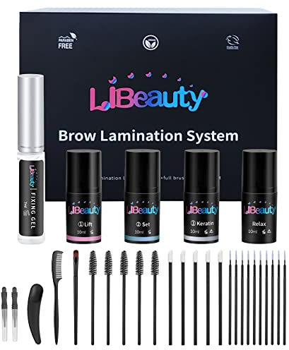 Libeauty Augenbrauen lifting Set, Brow Lifting Set, Brow Lamination Kit, Komplettes Zubehör für dichtere, Definiertere Brauen mit einfachem Styling