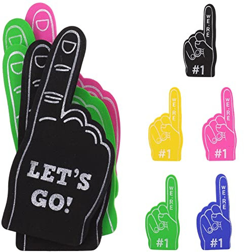 Toyvian 10st Fingerlinge Finger Football Cheerleading-Zeug Fußballweltmeisterschaften Favorisieren Geschenk Geburtstag Party-lärmmacher Football Finger Party-Horn Leer Schaum Kind Baseball