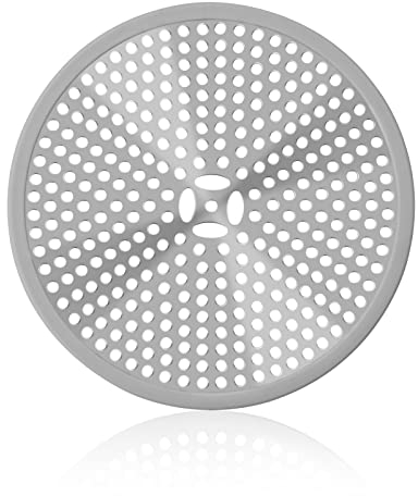 suchkawe Shower Drain Cover Hair Catcher, Shower Drain Hair Trap Stainless Steel Shower Drain Protector, Shower Drain Cover Plate Sink Strainer Drain Filter for Kitchen Bathroom Prevent Drain Clog