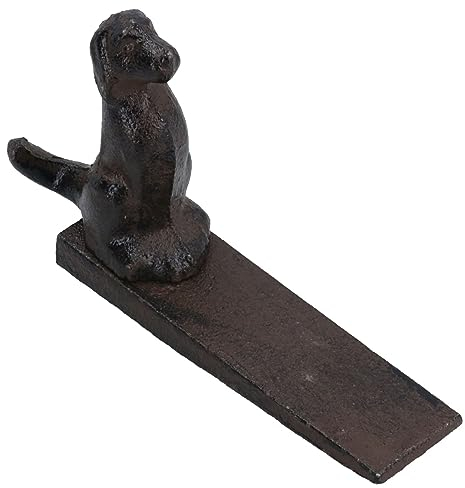 Dog Door Stop Cast Iron Metal Rustic Doorstop Wedge House Home Canine