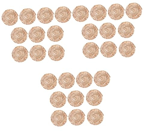 ifundom 30 Stk Handwerklich Mini Strohhüte Selber Machen Handgestrickter Strohhut Mini-hüte Dekorationen Puppe Kleiner Strohhut Miniaturpuppe Strohhut Puppenhüte Schal Natürlich Bambus