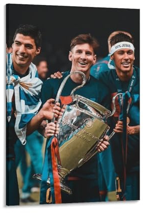 Poster auf Leinwand, Motiv: Legendärer Fußballspieler MSN 15, 16, Wandkunst, dekorative Bilddrucke, moderne Dekoration, 30 x 45 cm, 3 Stück