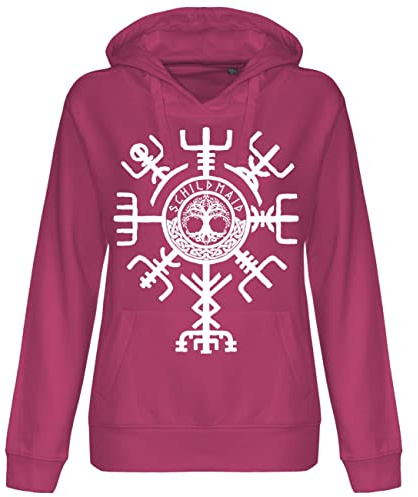 Damen Kapuzenpullover Schildmaid Hoodie Freya walküre Mythologie Wikinger Odin