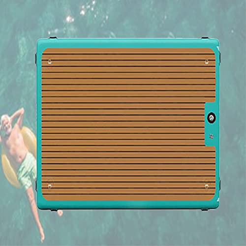 NOALED Aufblasbares Dock, schwimmende Plattform, schwimmendes Brettbett, große schwimmende Insel, Marina, Yachthafen, groß, Schwimmdock, 20,3 cm dick, mit elektrischer Luftpumpe