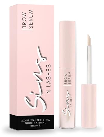 Sins 'n Lashes Augenbrauen Serum für natürliches Wachstum – leistungsstarker Eyebrow Booster für dichte und volle Brauen, effektives Brow Serum zur täglichen Pflege (1 Stück 5ml)