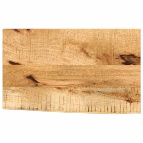 vidaXL Tischplatte 50x40x3,8 cm Baumkante Massivholz Raues Mangoholz