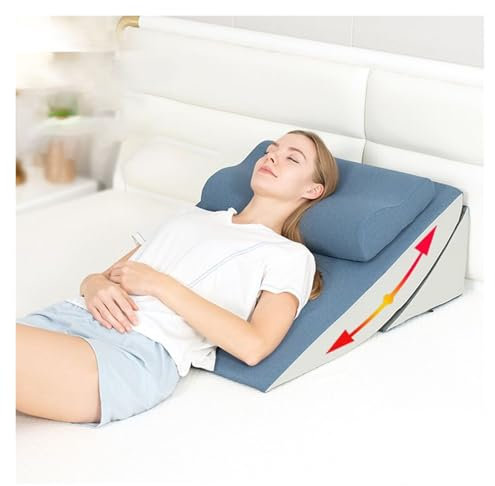 AMUFJJ Keilkissen Bett Lesekissen 80 cm langes Keilkissen, Bettkeil für Schlafen bei saurem Reflux/Unterstützung der Rücken- und Taillenpartie, Kissenkeile für Senioren/Erwachsene/Schwangere
