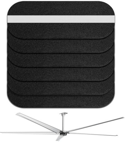 Ceiling Fan Air Filter, Carbon Filter for Ceiling Fan - Pack of 6 Carbon Activated Carbon Ceiling Fan Filters - Easy Installation, , Invisible and Aesthetic Fan Filter for