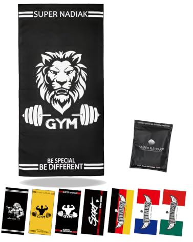 super NADIAK® Telo Palestra Microfibra Ultra Assorbente - Asciugamano Fitness Leggero per Allenamento, Uomo e Donna, Accessori Sportivi