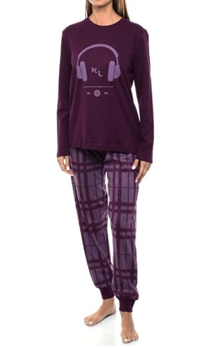 Kisses&Love KLP1 Damen-Winterpyjama mit Langen Ärmeln