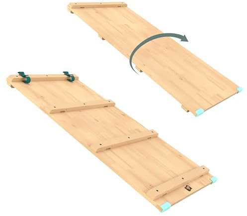 TP Toys Pont Toboggan en Bois FSC® – Modulable en Échelle ou Pont – Antidérapant – Dès 12 Mois – Jeu d’Éveil Montessori – Usage Domestique