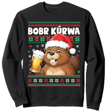 BOBR KURWA X XMAS BIERBER BIBER - XMAS Weihnachten Bier Sweatshirt