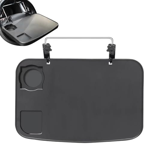 Mesa de coche para niños, comedor plegable para coche, bandeja de comida para asiento trasero, escritorio antideslizante para coche, escritorio para ordenador portátil de viaje, duradero y fácil de li