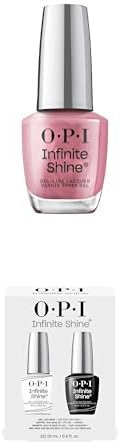 OPI Infinite Shine Long-wear Nail Polish, Gel-Like Nail Varnish with no UV lamp needed, 3-Step System for up to 11 days of vibrant colour, Base Coat & Nail Polish & Top Coat, Aphrodite's Pink Nightie,