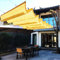 Asiwnshw Tenda da Sole Retrattile, Tenda da Sole telescopica per pergola, Tenda da Sole Scorrevole a Forma di Onda per Patio, terrazza, Cortile, Gazebo, Esterno, con Striscia Luminosa(1.5x5m)