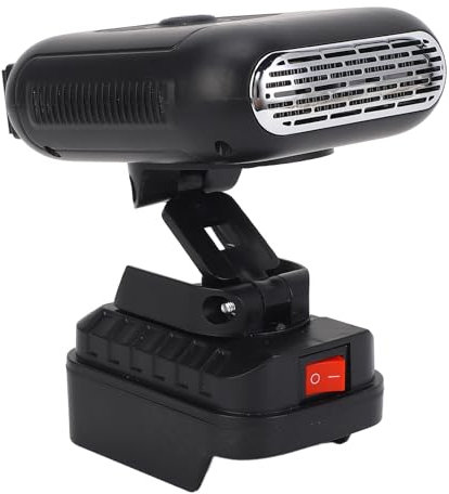 Oreilet Rabagiste à Pile à Batterie, Radiateur Portable avec 2 Températures pour Camping au Bureau des Caractéristiques, 90 ° Flip, 2 USB, Compatible avec Batteries BL1830 BL1850
