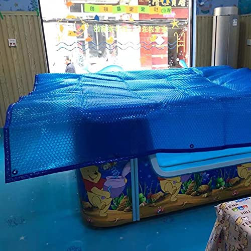 HSIRYAOHD Copertura estiva per vasca idromassaggio/piscina, resistente, rettangolare, con occhielli, per piscine fuori terra/piscine con telaio/piscine gonfiabili (dimensioni: 4 m x 7 m)