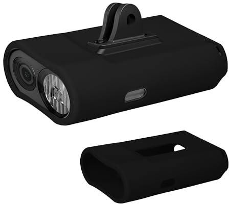 kwmobile Silikonhülle für Fahrradlicht und Dash Cam kompatibel mit Garmin Varia Vue Hülle - Fahrrad Frontlicht Cover aus Silikon - Schwarz