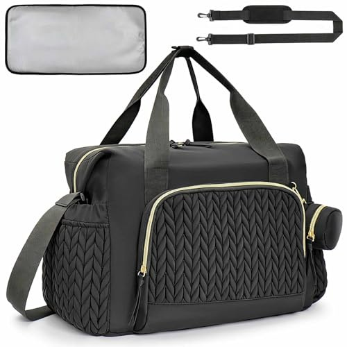 Baby Changing Bag,Large Capacity Hospital Bag For Women Labor Delivery | Baby travel bag,diaper tote with pacifier case,changing pad,insulated pocket,multiple pockets baby bag for mom maternity gym
