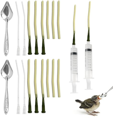 wlsvega 30 Piezas Jeringas 5ml,Jeringa con Tubo,Jeringas con Aguja | Apto Para AlimentacióN De Loros, Palomas, Conejos, Roedores Y PáJaros De Todos Los TamañOs U Otras Aves Y Mascotas