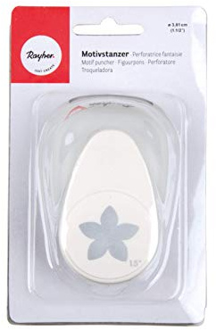 Rayher perforatrice fantaisie fleur p. décoration, 2,54cm ø (1'') gris, 89837000