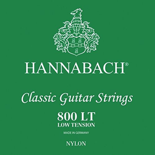 Hannabach Klassikgitarre-Saiten Serie 800 Low Tension versilbert 3er Diskant Satz, 8008LT, Saiten für Gitarre (versilberter Kupferdraht, niedrige Spannung, für Konzertgitarren zum Einstieg)