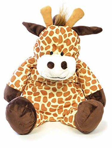 Hot Water Bottle Novelty 3D Plush Fleece Cover Dino Panda Giraffe 750ml GIRAFFE