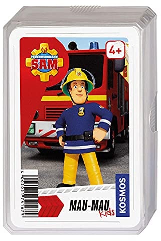 Kosmos 741679 - Feuerwehrmann Sam Mau Mau Kids, Feuerwehr Spiel, Feuerwehrmann Sam Spielzeug für Kinder ab 4, Mau Mau Kartenspiel
