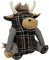 Riva Paoletti Highland Cow Doorstop - Heavyweight Sand Filling - 100% Polyester - 22 x 24 x 15cm (9 x 9 x 6 inches) - Designed in the UK, Brown