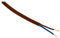 Zenitech - Cavo Di Alimentazione Elettrica H03VVH2-F 2x0,75mm² - Uso Interno - Struttura Piatta - PVC - Marrone - 10m