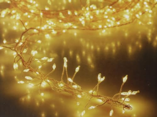 Koopman International b.v. Cluster Light Chain, 100 LED Fairy Lights, Christmas Garland, Winter Lights, white
