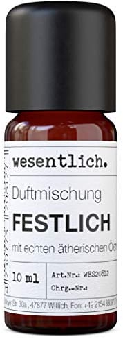 Duftöl Weihnachten festlich (10ml) Duftmischung mit ätherischem Öl von wesentlich für Duftlampe und Diffuser